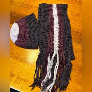 Express Multi-purple Knit Accessory Set - scarf & hat
